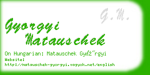 gyorgyi matauschek business card